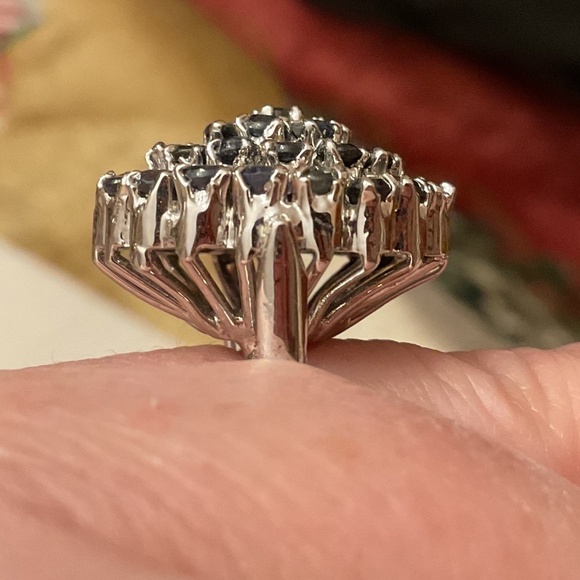 Sterling Silver 925 SAPPHIRE Ring New Size: US 8 3/4 - Picture 10 of 10